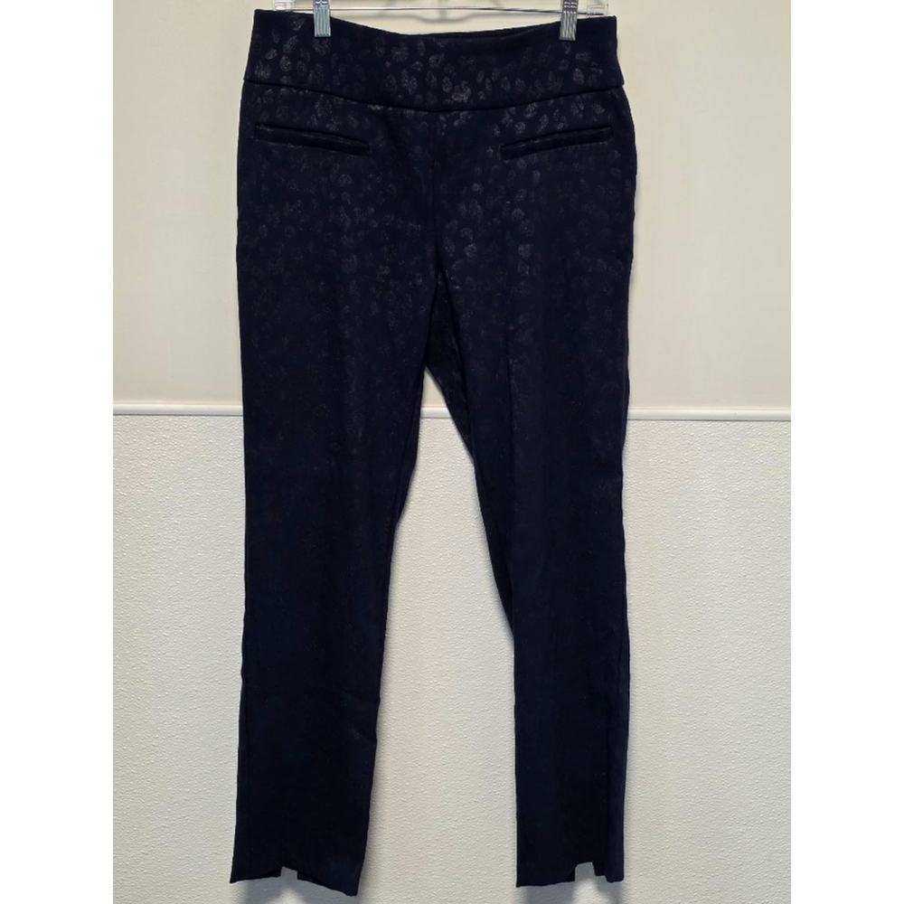 Women's Navy Leopard‎ Crown &Ivy Pants Size 10